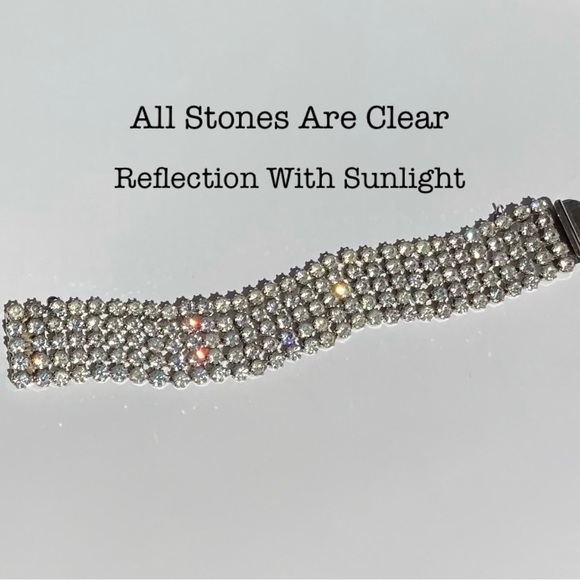 Vintage Estate Rhinestone Bracelet - Picture 5 of 16